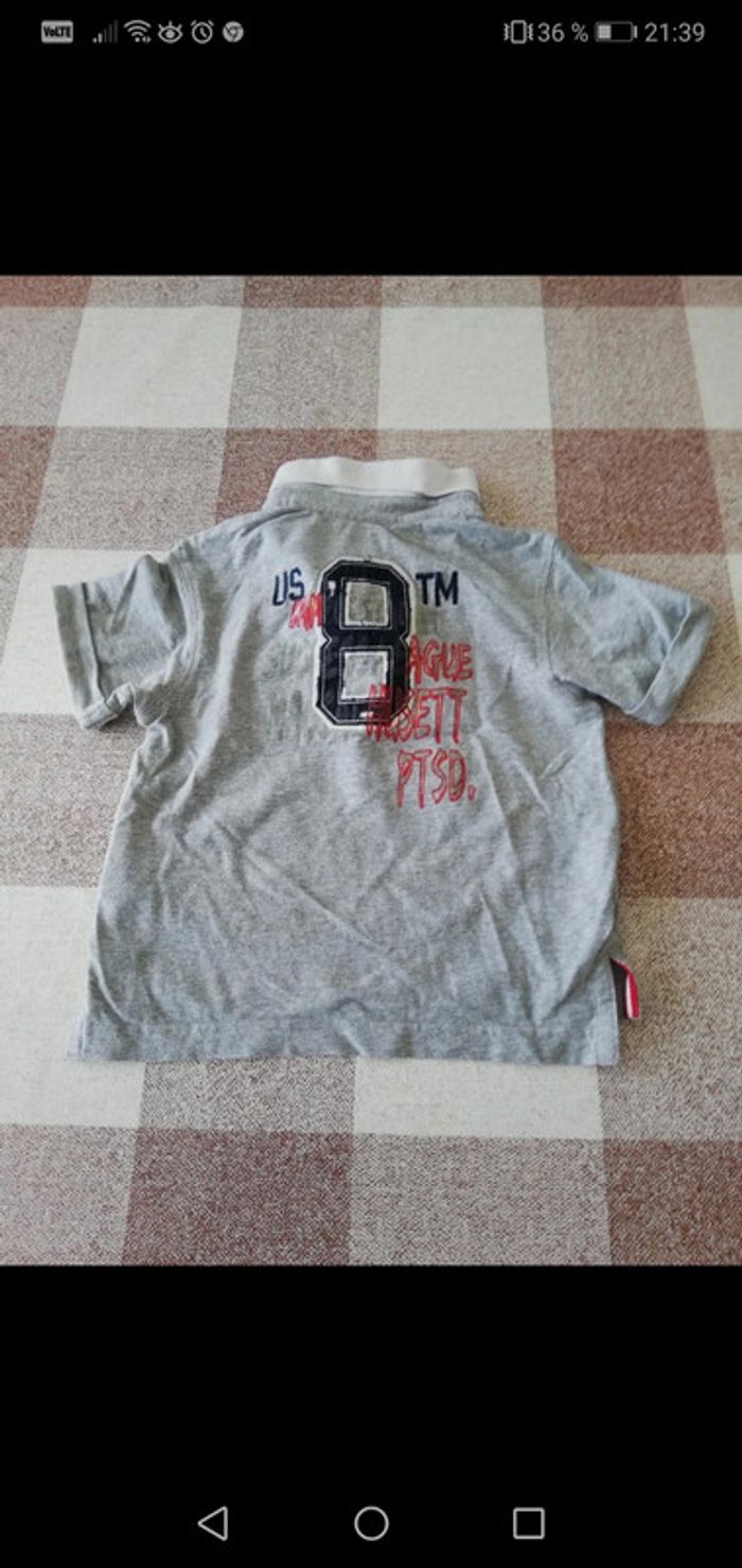 Polo 2 ans gris manches courtes orchestra - photo numéro 3