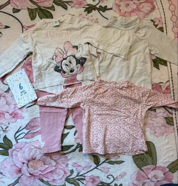 lot 3 hauts 6 mois fille dont minnie disney