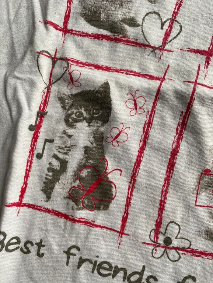 Tee shirt manches longues 6ans lapin et chat - photo numéro 5