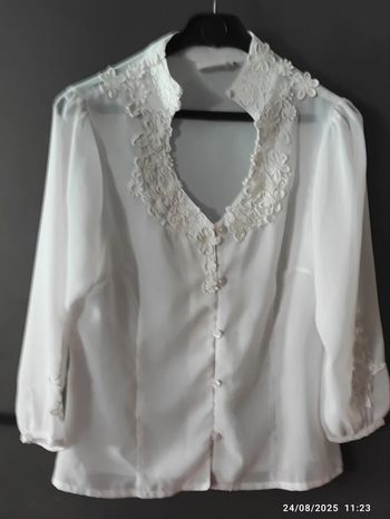 Chemisier blanc brodé Together T38