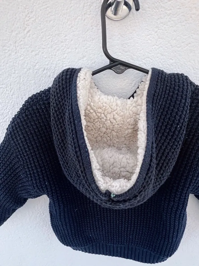 Gilet fourré bleu marine - photo numéro 3