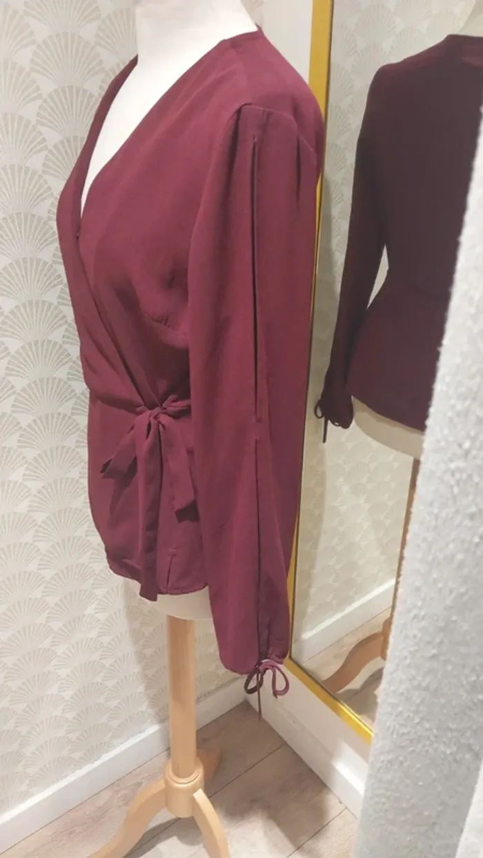 Haut manche longues bordeaux new look - photo numéro 5