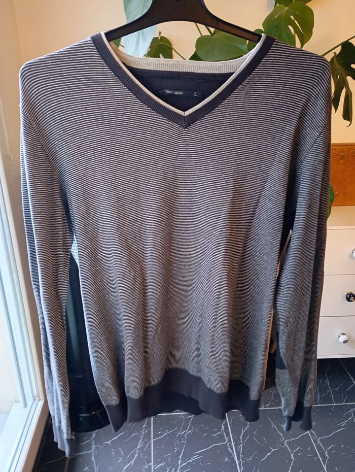 Pull homme col V Teddy Smith - photo numéro 3