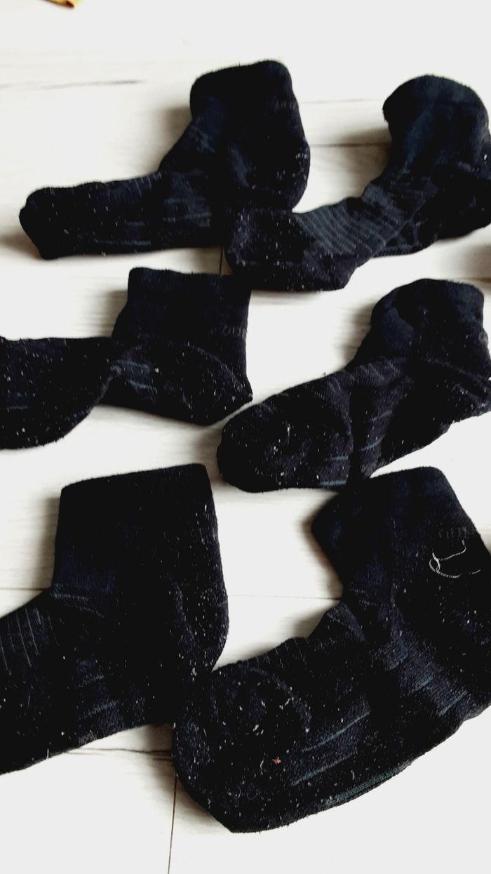 Vêtement mixte garçon  fille lot de 5 paires de chaussettes  noires 35 - 38 - photo numéro 2