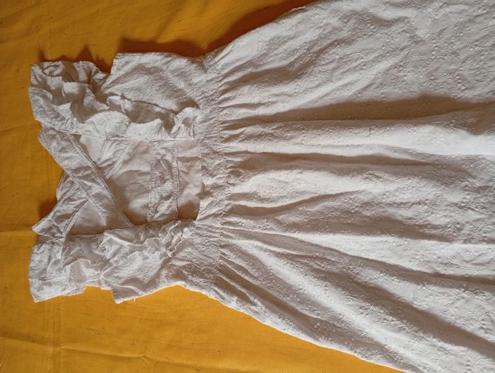 Robe habillée Cérémonie hippie blanche en dentelle Taille S - photo numéro 13