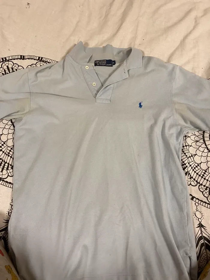 Polo bleu ciel Ralph Lauren