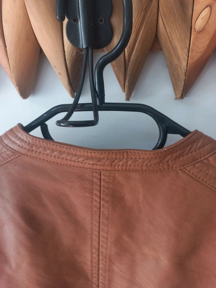 Veste droite zippée beige - photo numéro 12