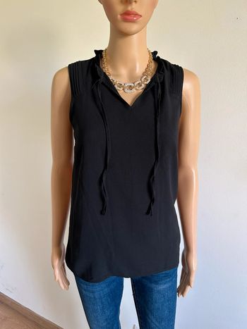 Blouse noire sans manches Naf Naf taille S TBE