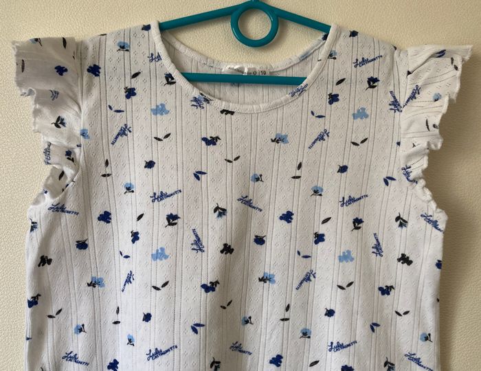 pyjama chemise de nuit motifs ourson et fleurs - photo numéro 2