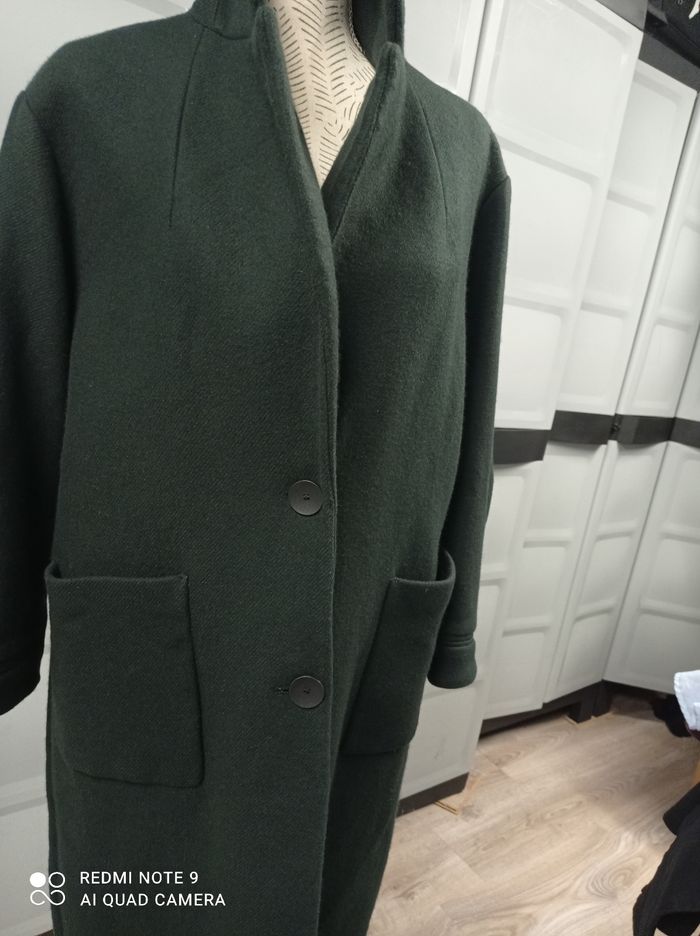 Manteau long oversize 75%laine ZARA - S - photo numéro 7