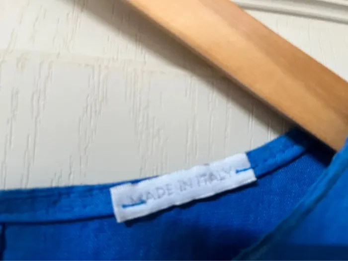 Robe Bleu - Made in Italie - taille 42 Lin et coton - photo numéro 9