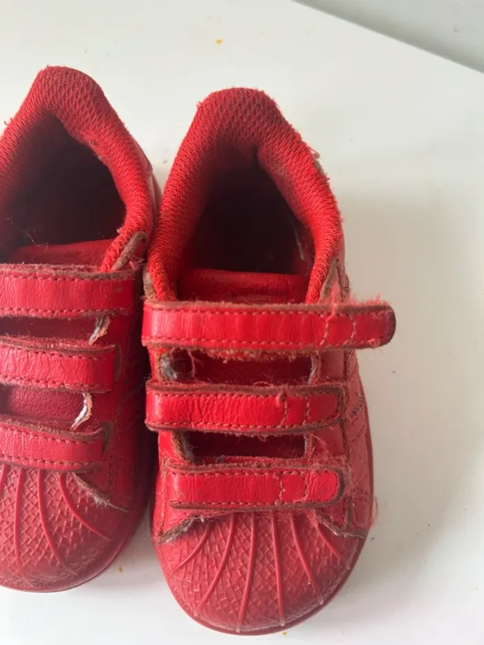 Chaussures, Adidas, rouge taille 22 1/2 - photo numéro 4