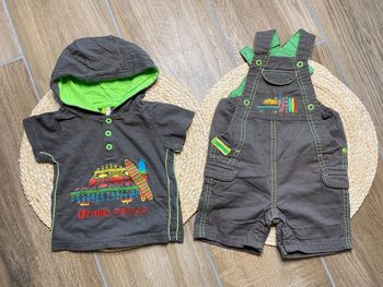 Ensemble salopette/short + t-shirt Orchestra - Taille 9 mois