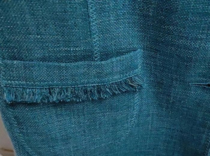 Veste / Blazer, turquoise, manches courtes, Tfr 44, WEILL - photo numéro 4