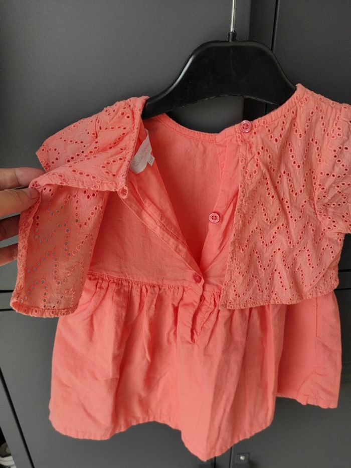 Robe de cérémonie d'été corail Cadet Rousselle 12 mois - photo numéro 5