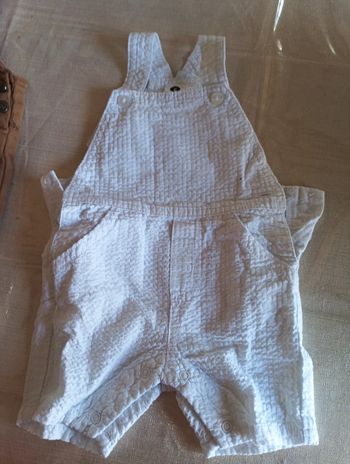 Petite salopette blanche été marque Z grain de blé
