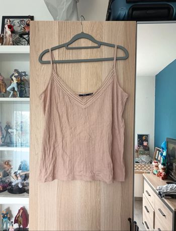 Débardeur haut de pyjama rose pâle neuf Kiabi - Taille XL 46-48