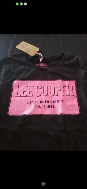Superbe top paillettes Lee Cooper rose et noir 8 ans neuf