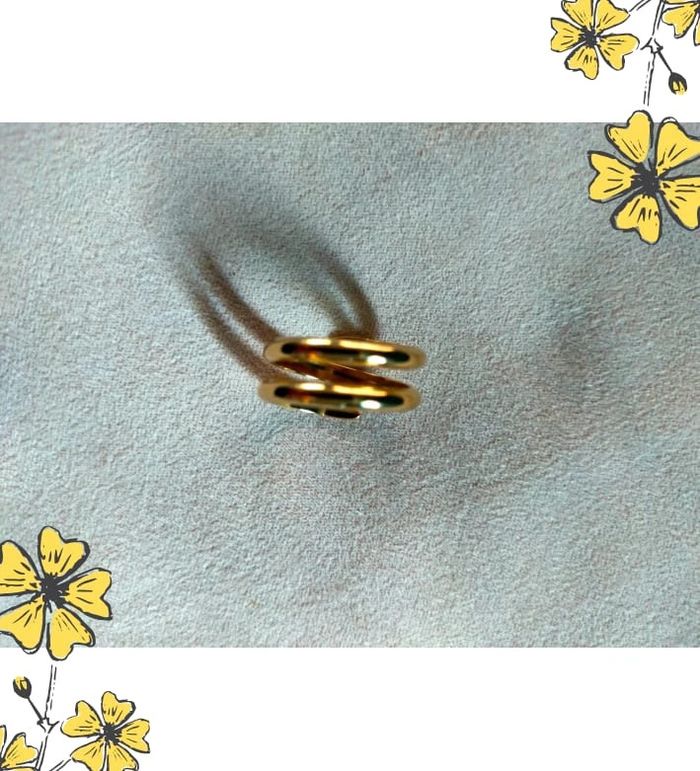 Bague ouverte plaqué or – Style minimaliste IG - photo numéro 8