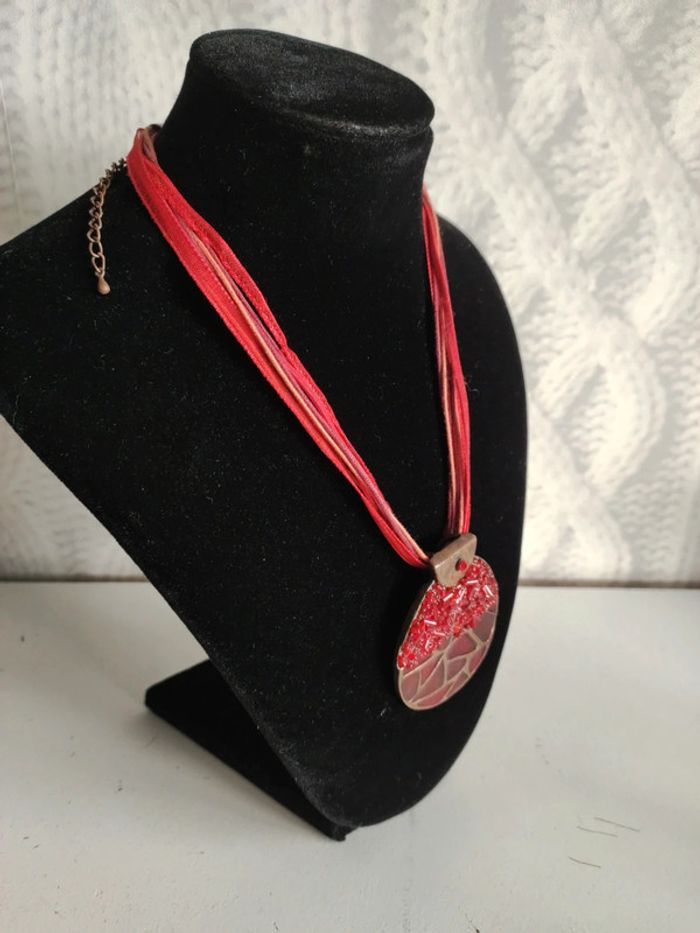 Collier rouge vintage - photo numéro 2