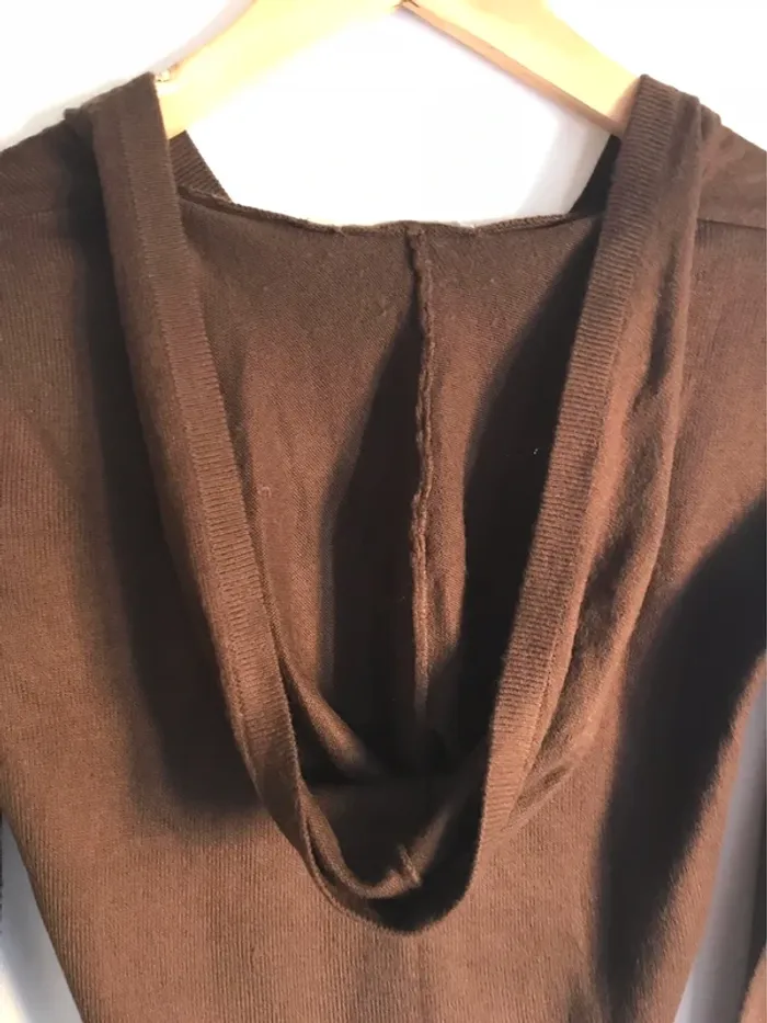 Sweat léger à capuche marron foncé 14 ans - photo numéro 7