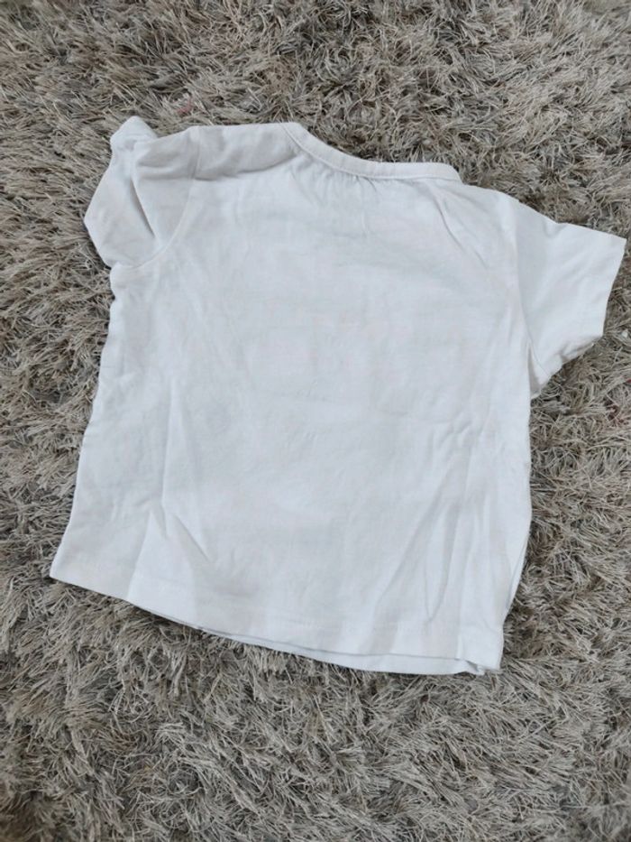 Lot de deux t-shirt manches courtes été fille 6 mois - photo numéro 6
