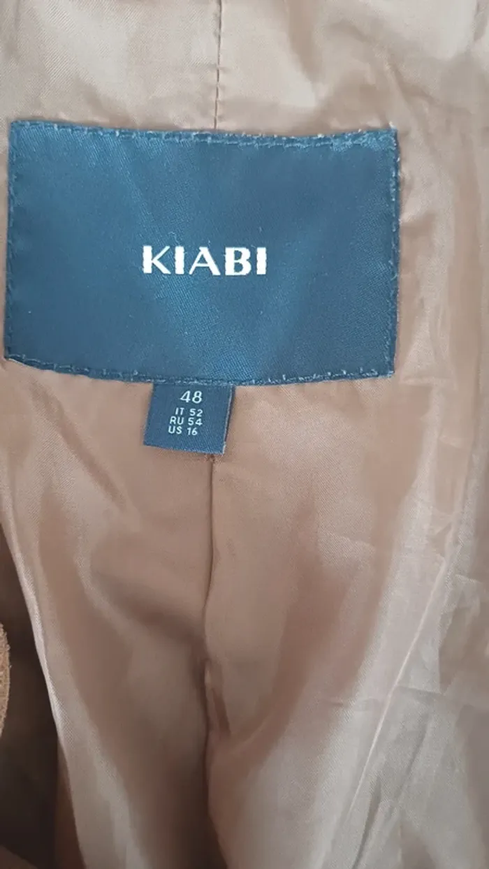 Veste suédine marron foncé taille 44 Kiabi - photo numéro 4