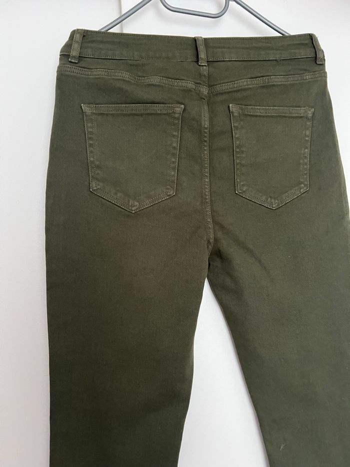 Pantalon skinny taille haute kaki Kiabi - photo numéro 3