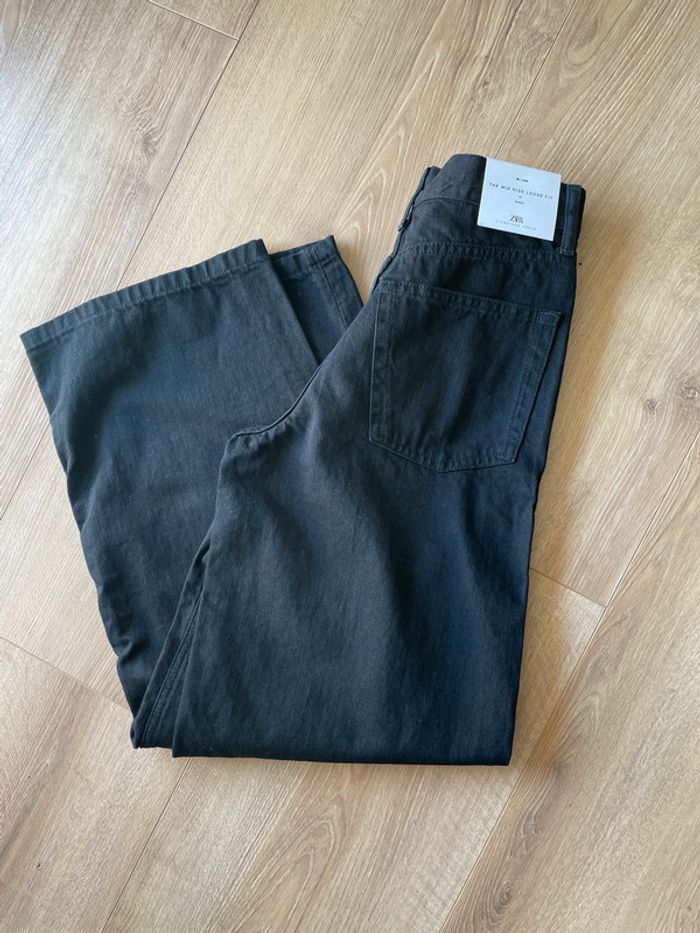 Jean noir large Zara neuf taille 34 - photo numéro 2