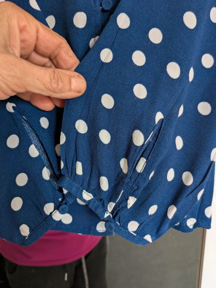 Chemise blouse bleu monoprix 40 - photo numéro 8