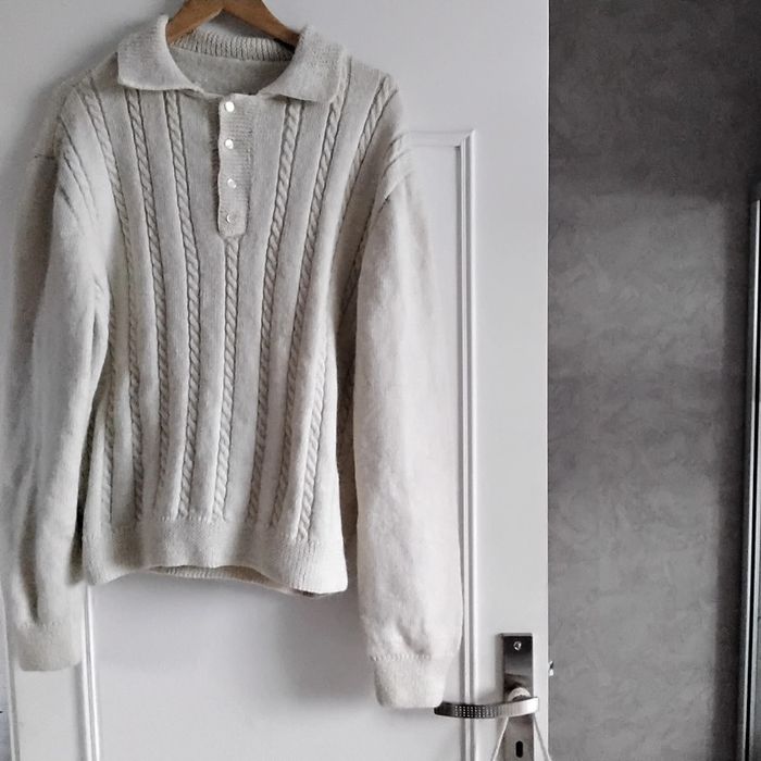 Pull  col tricoté main homme 3 XXXL