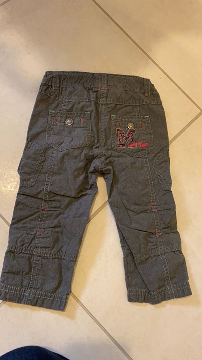 24 mois - sergent major fille pantalon gris et rose - photo numéro 5