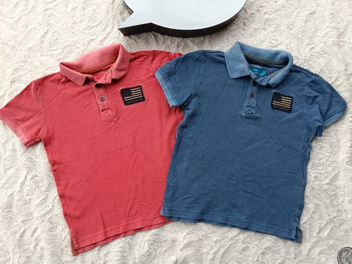 Lot de 2 polos manches courtes Garçon 4 ans Amérique Vertbaudet 100% coton - photo numéro 2