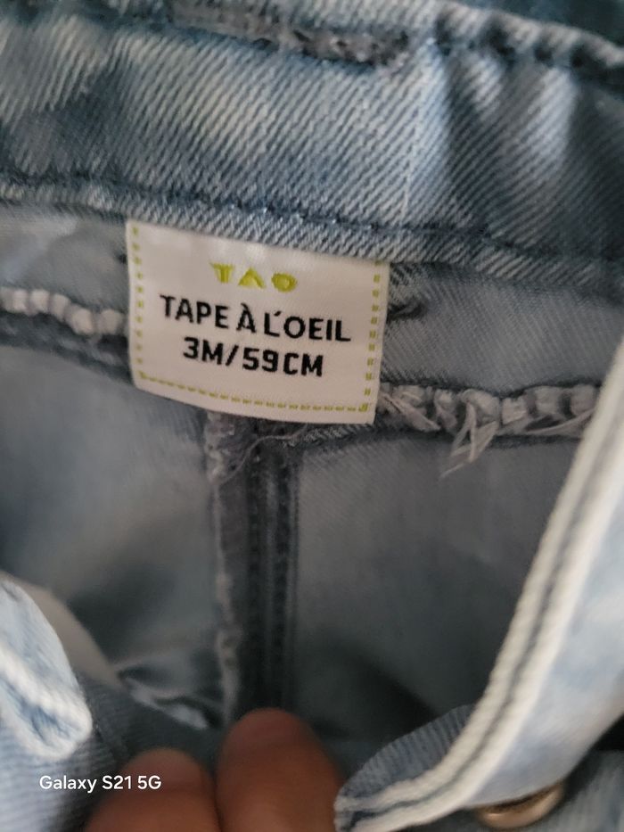 Salopette short en jean bébé – Tape à l’Œil - photo numéro 2