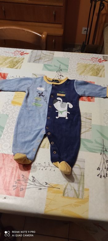 Grenouillère velours naissance influx