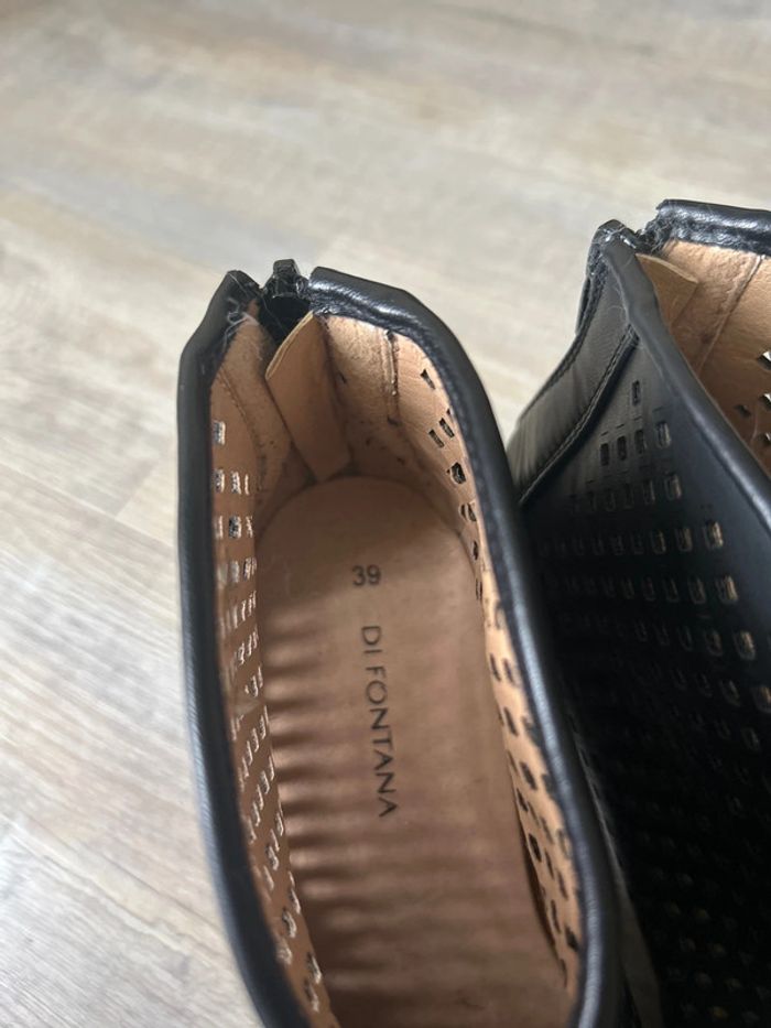 Bottines à talons noires Di fontana taille 39 - photo numéro 3