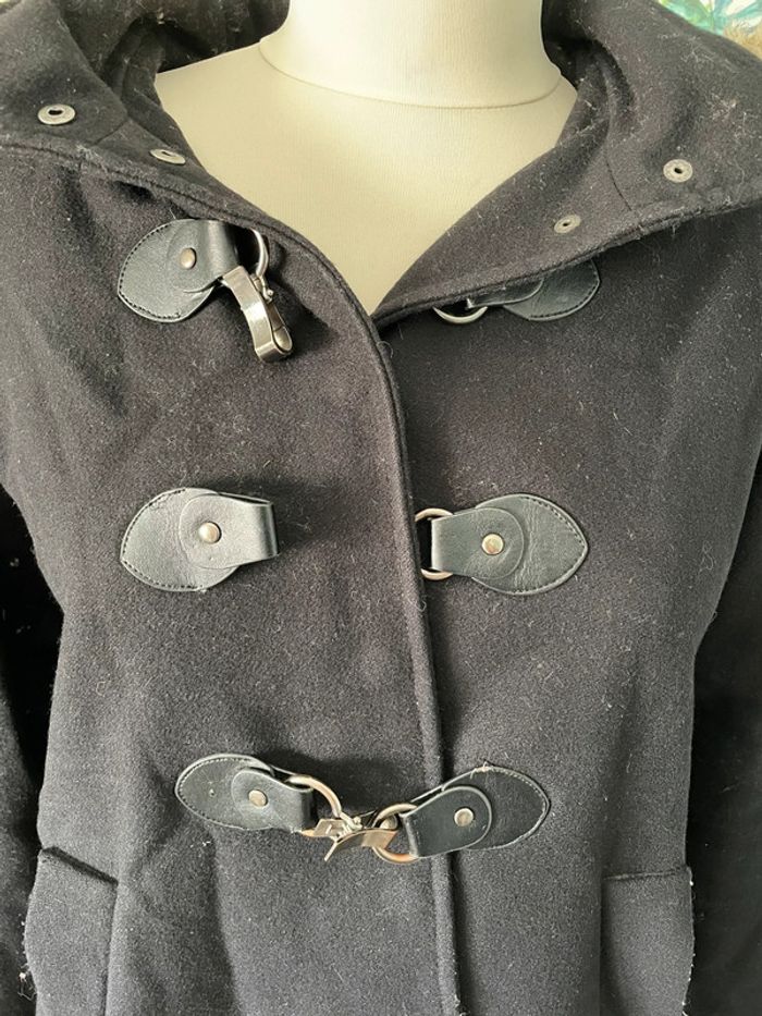 Manteau noir en laine - photo numéro 3