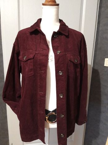Veste surchemise velours bordeaux 34 / 36