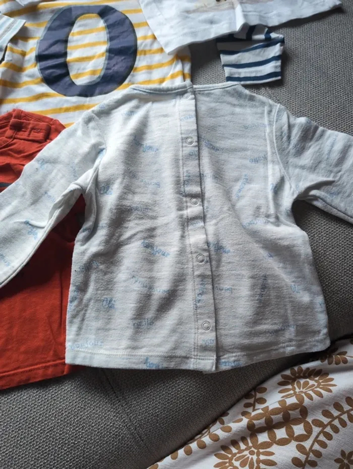 Lot 6 t-shirt manche longue 9 mois - photo numéro 3
