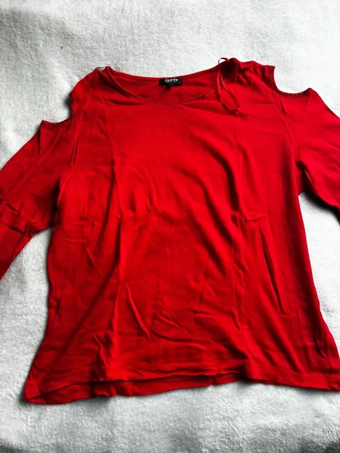 Pull rouge zamba taille 52 - photo numéro 2