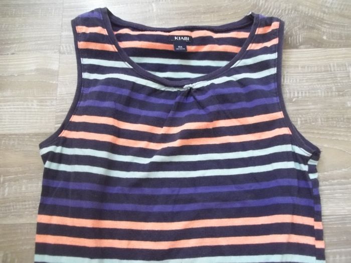 Robe de plage noire rayée multicolore Kiabi 10 ans - photo numéro 2
