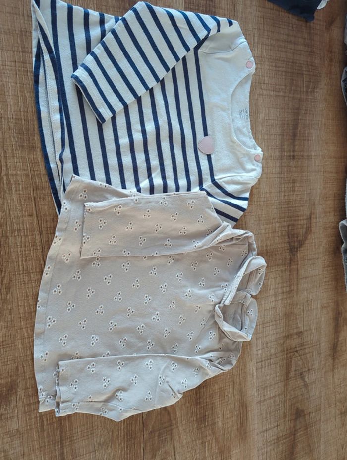 Lot de 2 tee shirts manches longues 23 mois