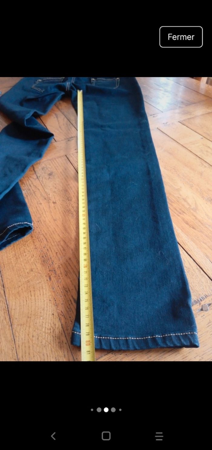 Pantalon Jeans, neuf avec strass taille M en 40/42 - photo numéro 7