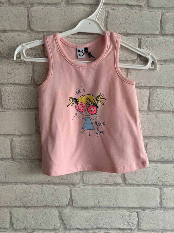 Débardeur 3 Pommes taille 9/12 mois neuf