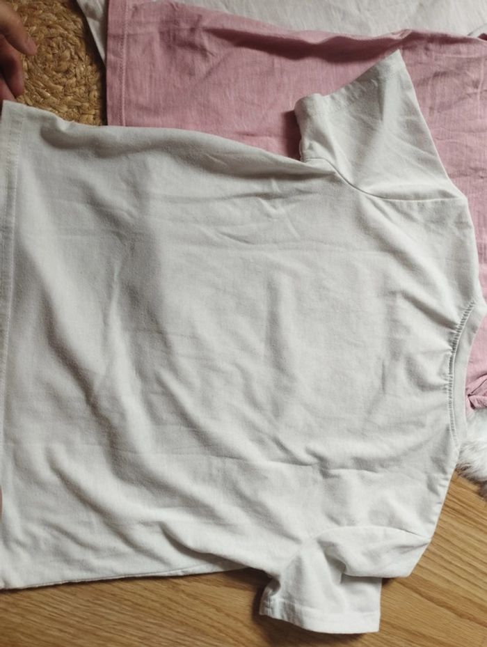 Lot t-shirts blancs roses TU shein 10ans - photo numéro 9