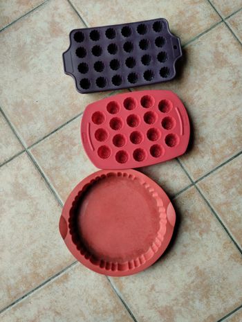 lot de 3 plats silicone pour desserts
