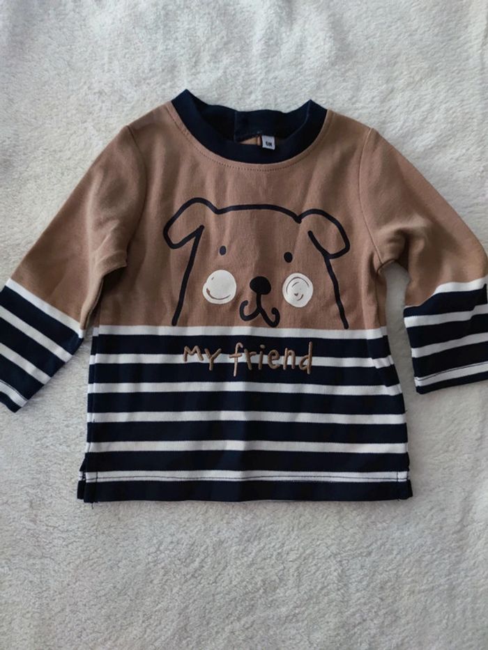 Ensemble chien t-shirt manches longues et jogging T. 6 mois - photo numéro 3