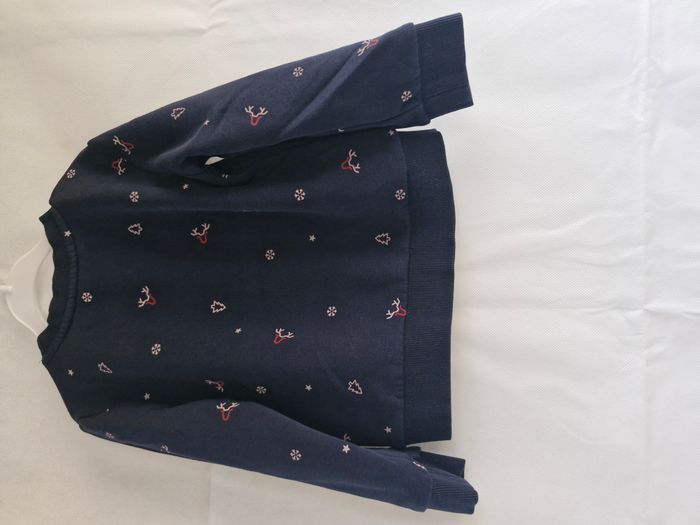 Pull mixte 4 ans - 104 cm Okaïdi Bleu marine - photo numéro 2