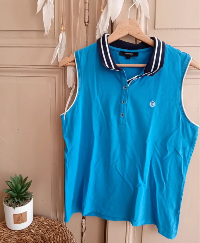 Polo sans manches bleu - Burton - L/40