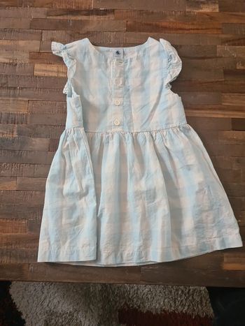 Robe petit bateau bleu clair 24 mois